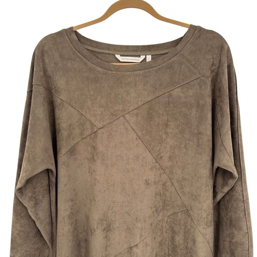 Soft Surroundings Suede Patchwork Section Dress W… - image 3